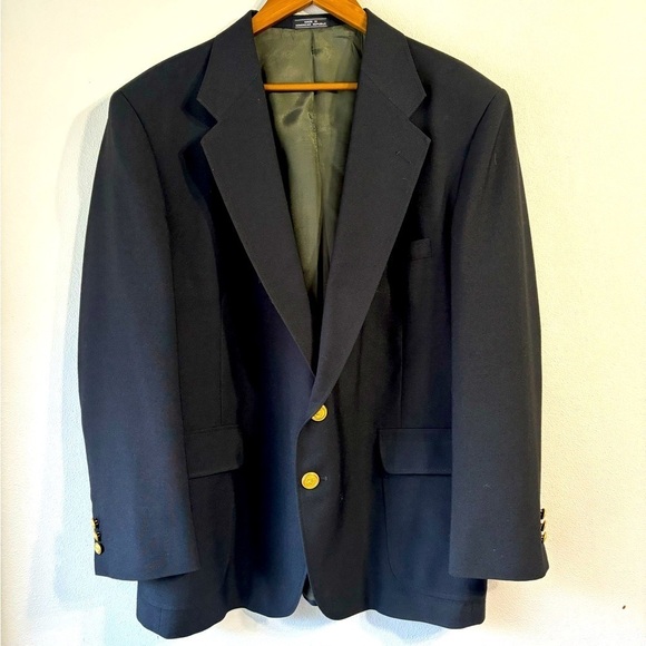 Men’s Black Blazer with gold buttons, 44S - Picture 1 of 10